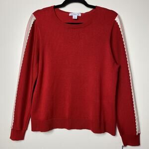 NWT liz claiborne women’s cabaret red knit sweater size PL
